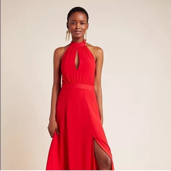 Yumi Kim Rocio High Demand Halter Maxi Dress Red Revolve Anthropologie Medium - Picture 3 of 6